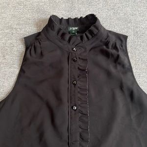 J crew black sleeveless blouse